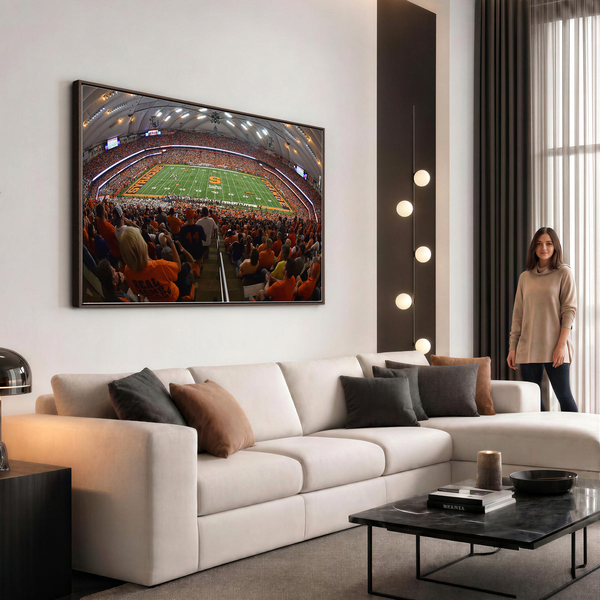 43291-MGV-CV-36X24 - Syracuse University Orange Football Canvas Print, Football Team Print - Syracuse JMA Wireless Dome