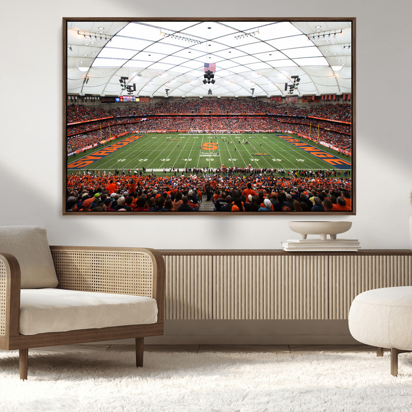 MGV-FC-36X24 - Syracuse University Orange Football Team Print - Syracuse JMA Wireless Dome Wall Art Canvas Print