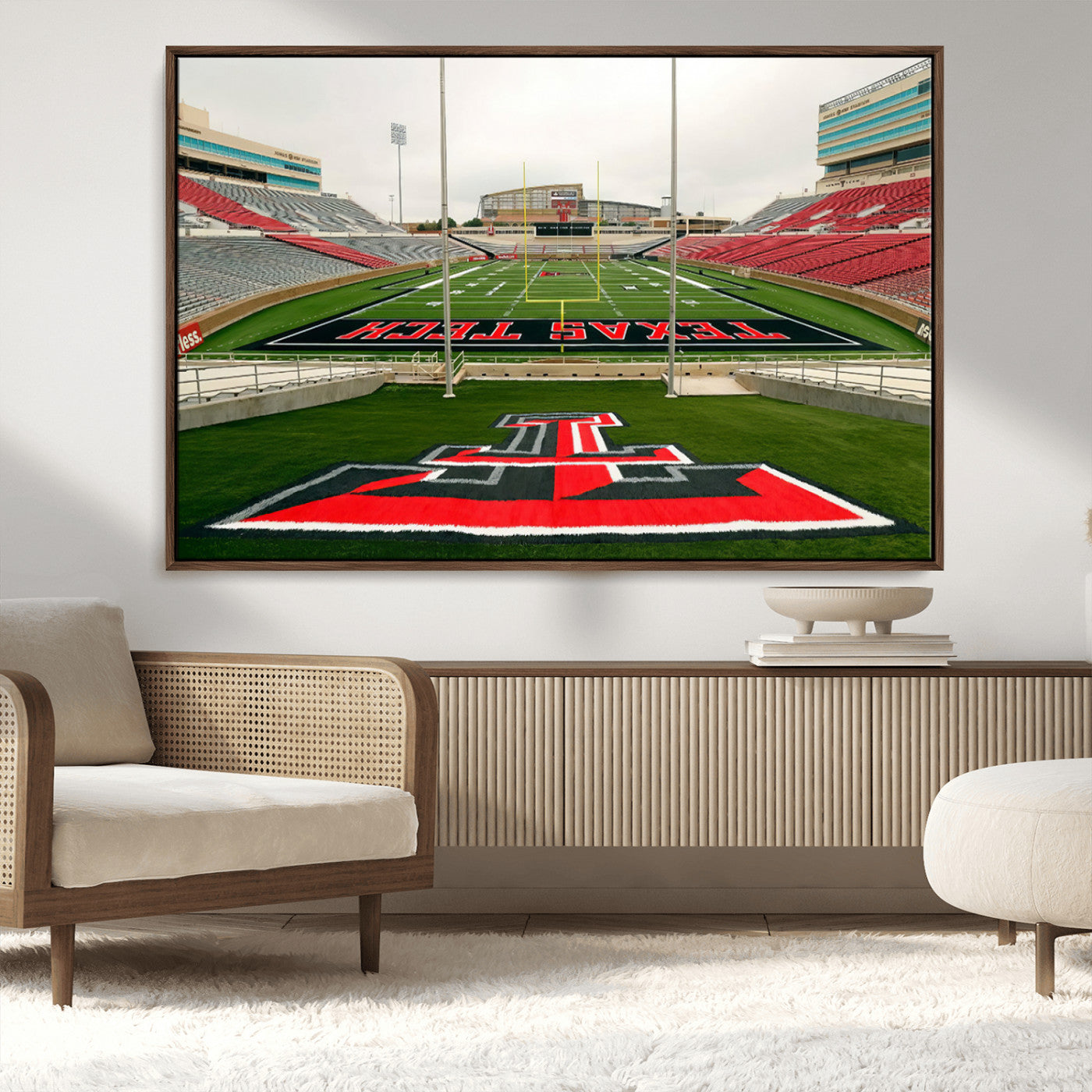 MGV-FC-36X24 - Texas Tech Red Raiders Football Team Print - Lubbock Jones AT&T Stadium Wall Art Canvas Print
