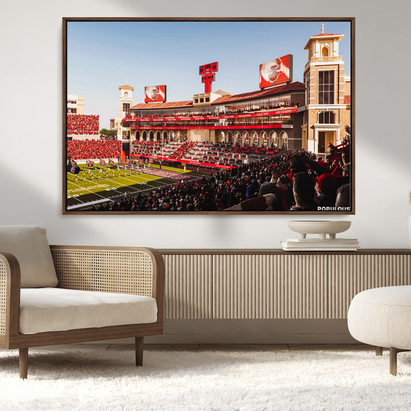 MGV-FC-36X24 - Jones AT&T Stadium Texas Tech Red Raiders Wall Art | Large Att Stadium Canvas Print | College