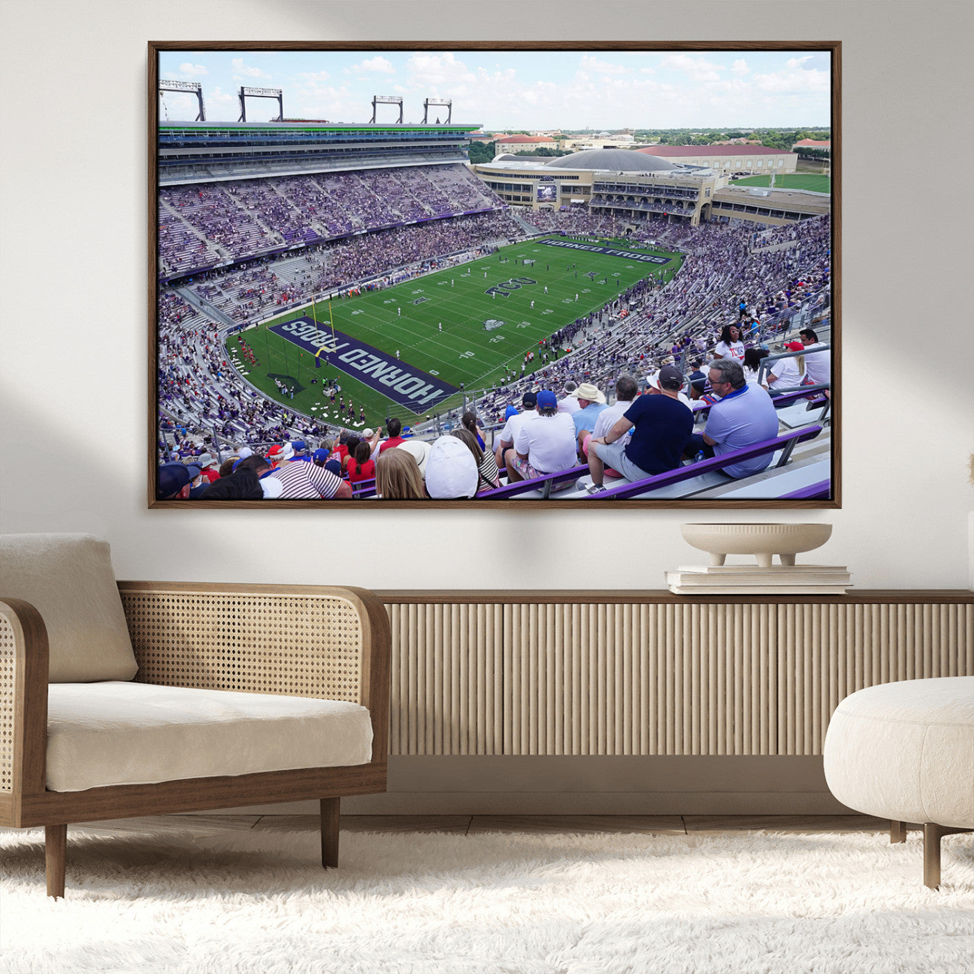 MGV-FC-36X24 - The Texas Christian University TCU Horned Frogs Football Team Print - Fort Worth Amon G. Carter