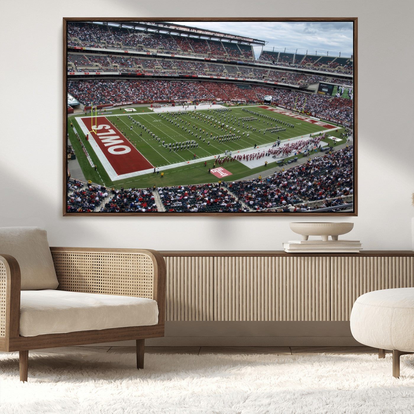 MGV-FC-36X24 - The Temple University Owls Athletics Team Print - Philadelphia Lincoln Financial Field Stadium Wall