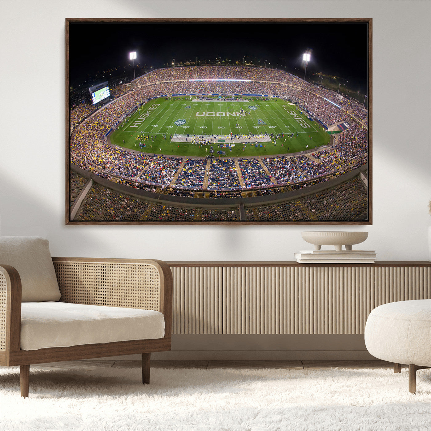 MGV-FC-36X24 - The University of Connecticut UCONN Huskies Football Team Print - East Hartford Pratt & Whitney