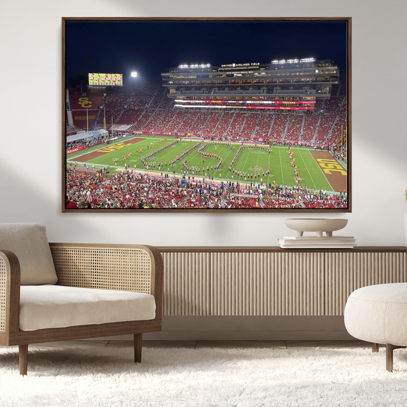 MGV-FC-36X24 - The University of Southern California USC Trojans Football Team Print - Los Angeles Memorial