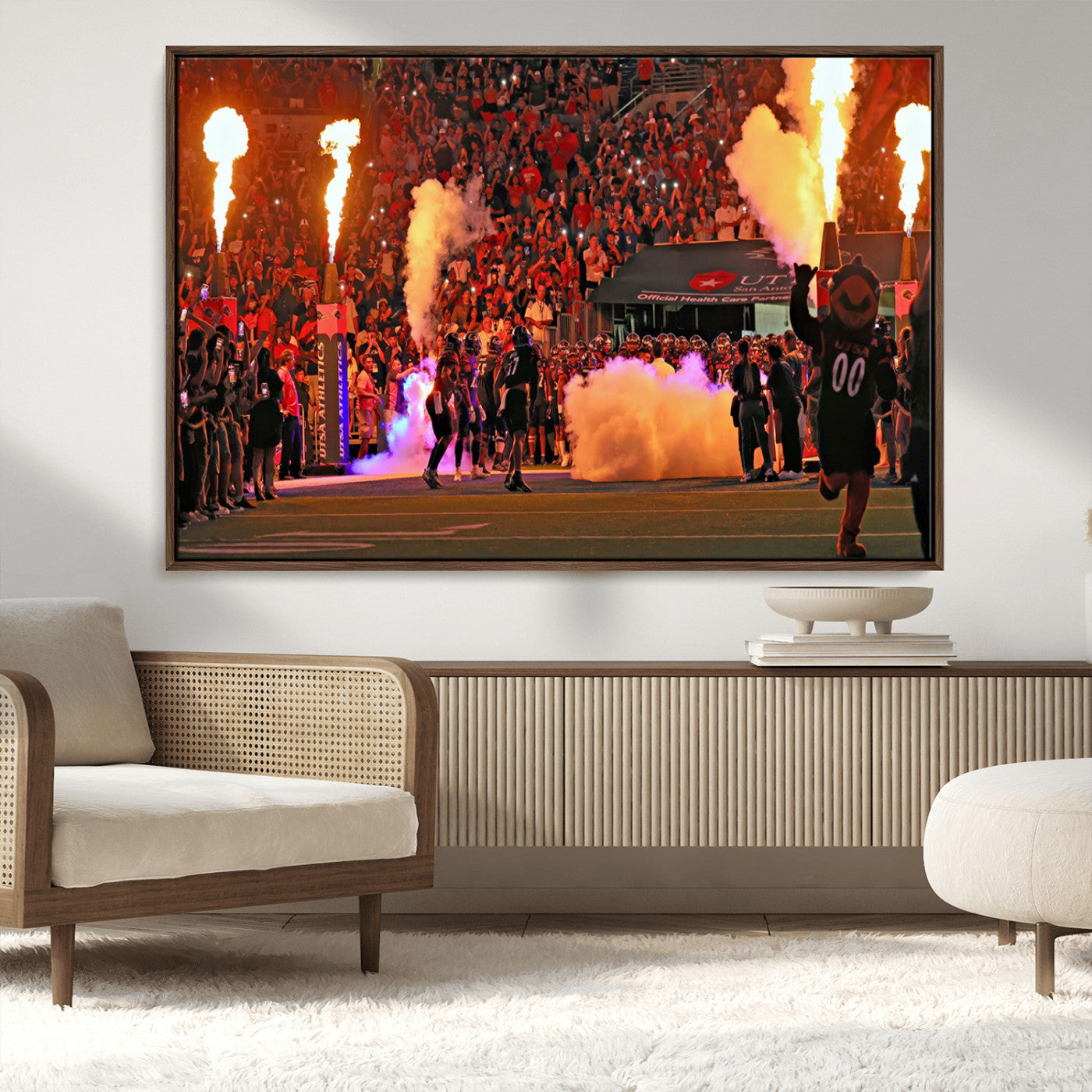 MGV-FC-36X24 - The University of Texas at San Antonio Roadrunners Football Team Print - San Antonio Alamodome Wall