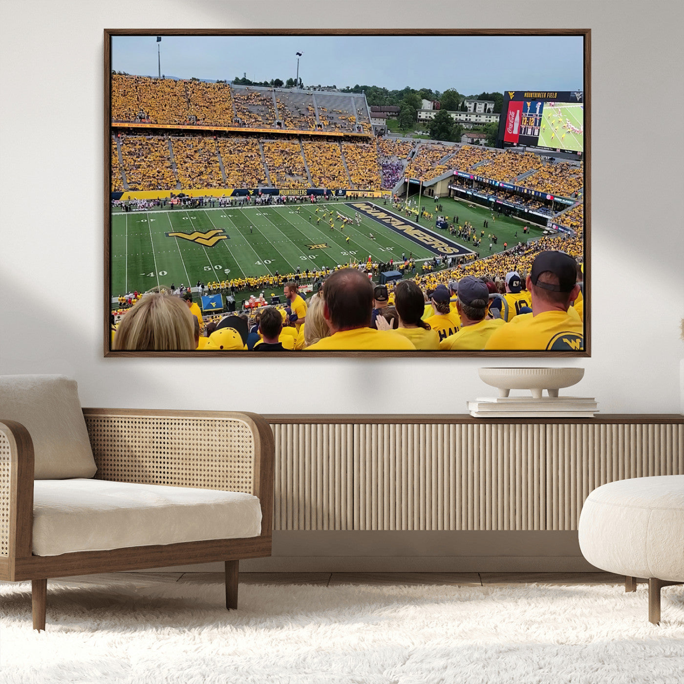 MGV-FC-36X24 - Puskar Stadium Canvas Print Wall Art - Morgantown Print - West Virginia University Mountaineers