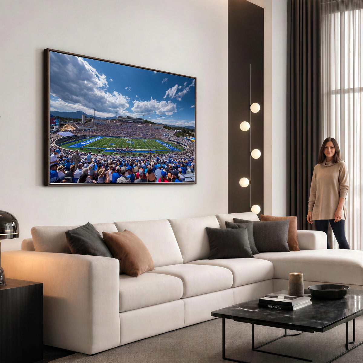 59281-MGV-CV-36X24 - Air Force Falcons Football Team Print, Colorado Springs