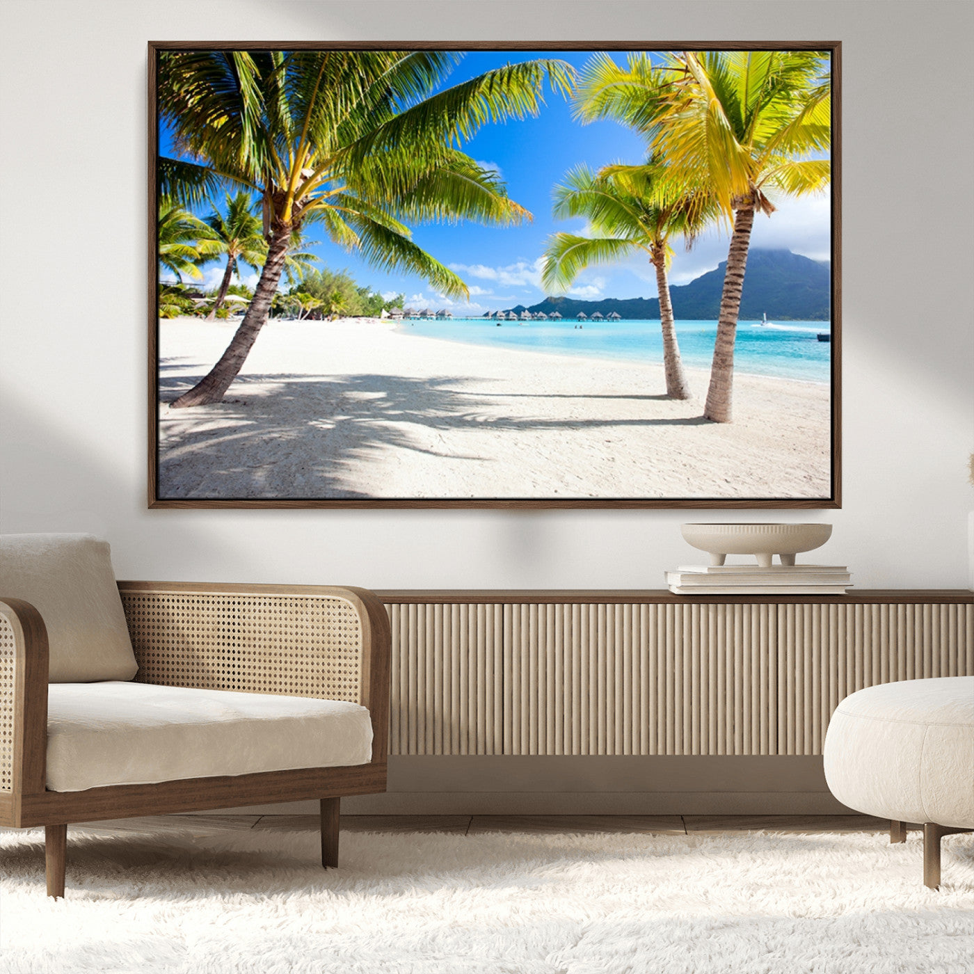MGV-FC-36X24 - Blue Beach and Sea Wall Art Canvas Print