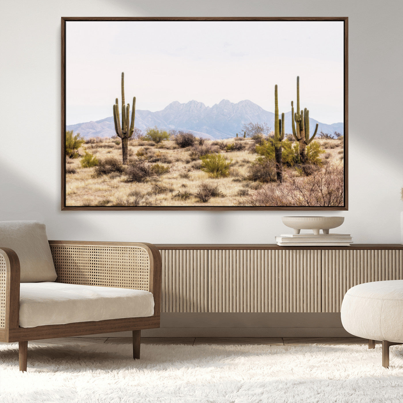 MGV-FC-36X24 - Arizona Desert Wall Art Print | Arizona Desert Canvas Print with Saguaro Cacti | Southwestern