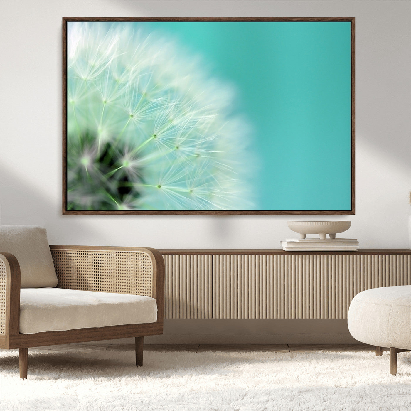 MGV-FC-36X24 - DANDELION Flower Wall Art Canvas Print, Canvas Dandelion Floral Wall Art