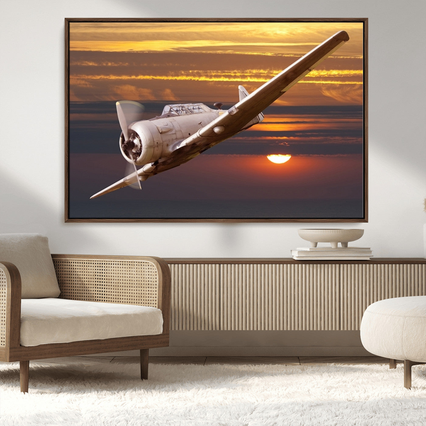 MGV-FC-36X24 - Old War Plane Wall Art Canvas Print
