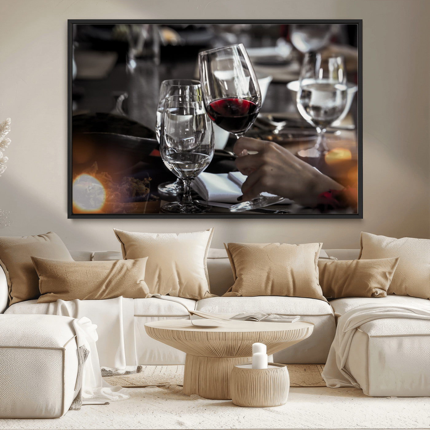 MGV-FC-36X24 - Red Wine and Glass Canvas Print