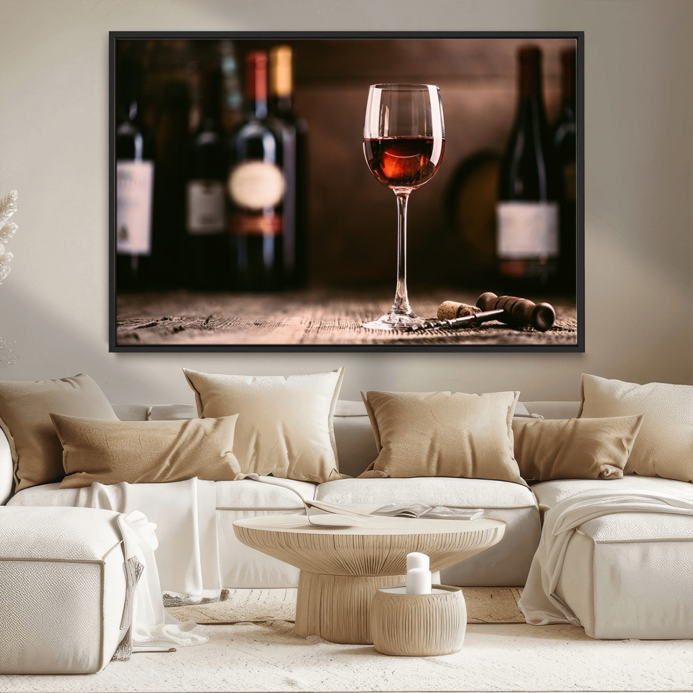 MGV-FC-36X24 - Red Wine and Bottle Canvas Print