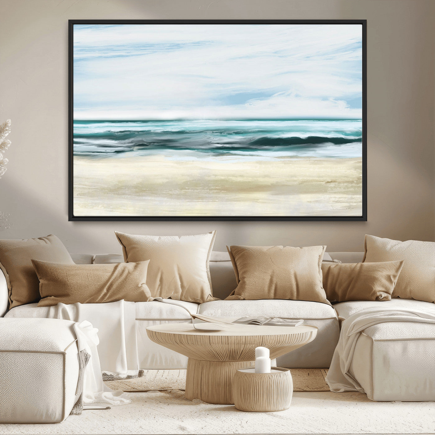 -Ocean Abstract Wall Art Canvas Print
