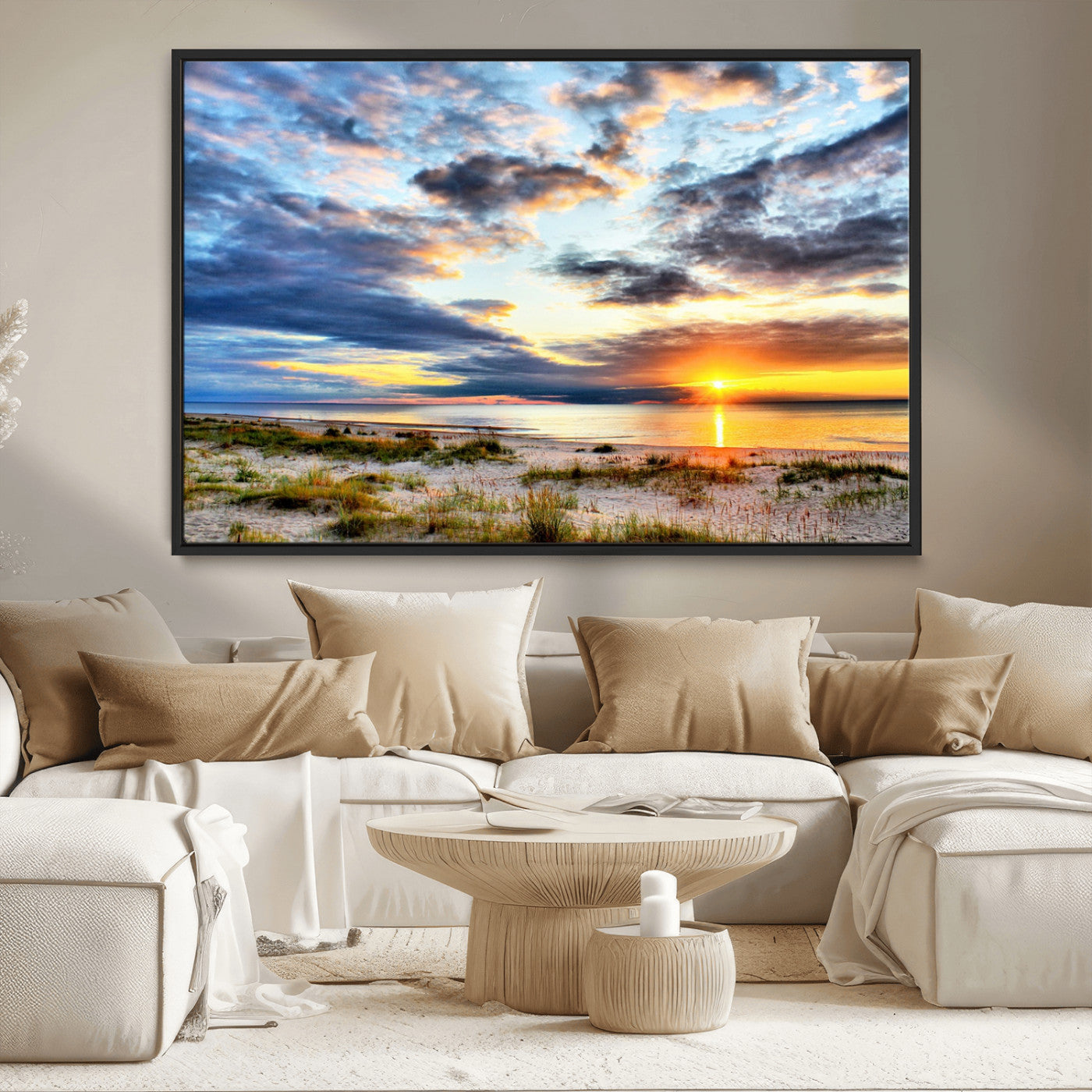 MGV-FC-36X24 - Sunset On The Ocean Wall Art Canvas Print