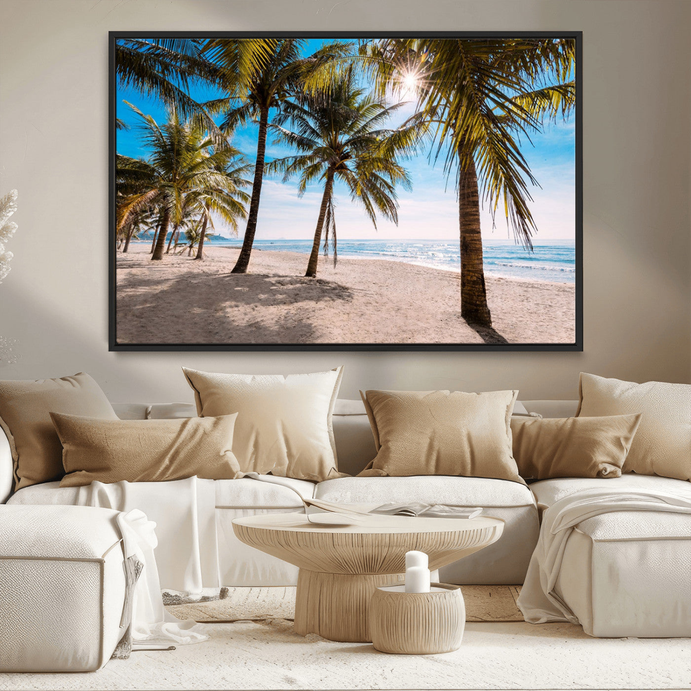 MGV-FC-36X24 - Palm Beach Tropical Island Wall Art Canvas Print
