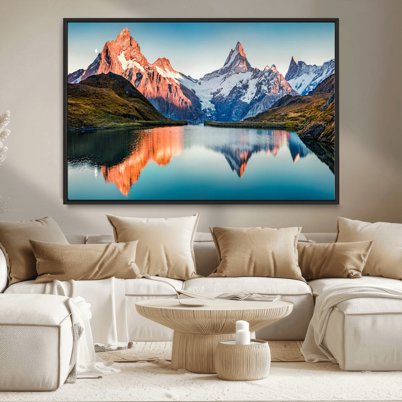 MGV-FC-36X24 - Landscape Mountain and Lake View Wall Art Canvas Print