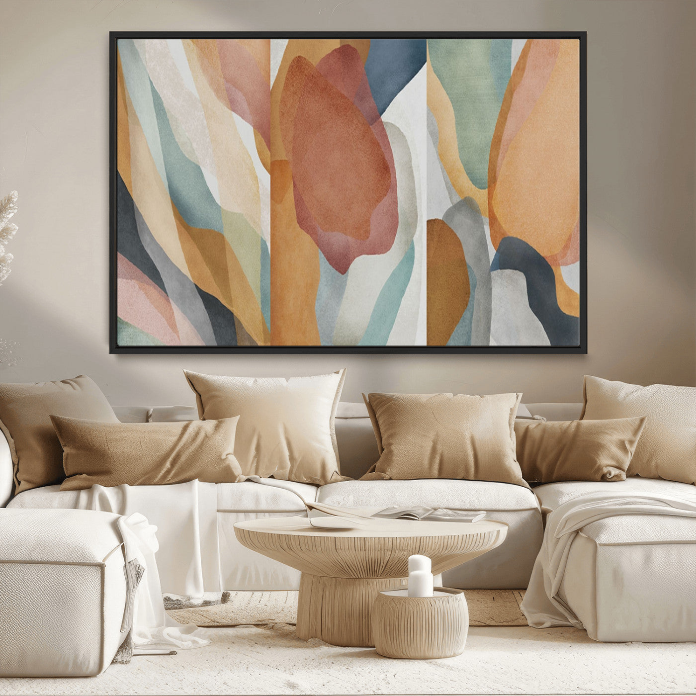 MGV-FC-36X24 - Boho Wall Art Canvas Print Set, Watercolor Boho Wall Art Canvas