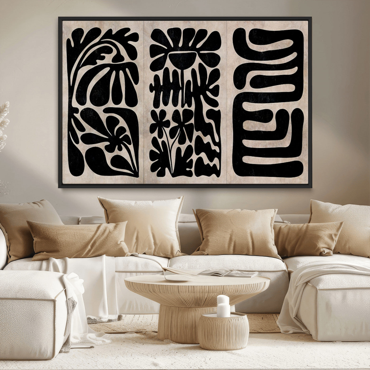 MGV-FC-36X24 - Canvas Print Wall Art Abstract Art Boho, Framed Boho Art Canvas Print