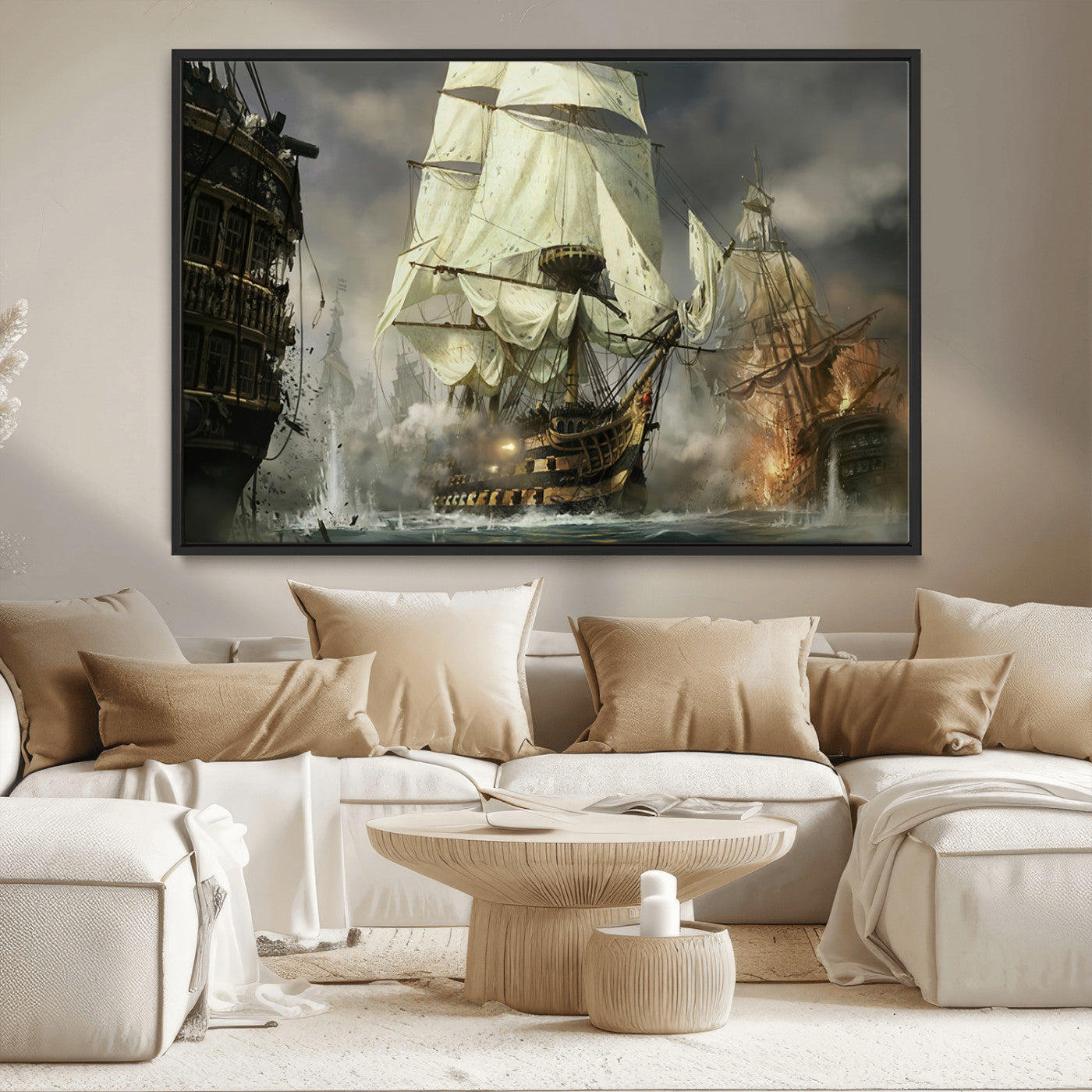 MGV-FC-36X24 - Pirate Ship War Wall Art Canvas Print