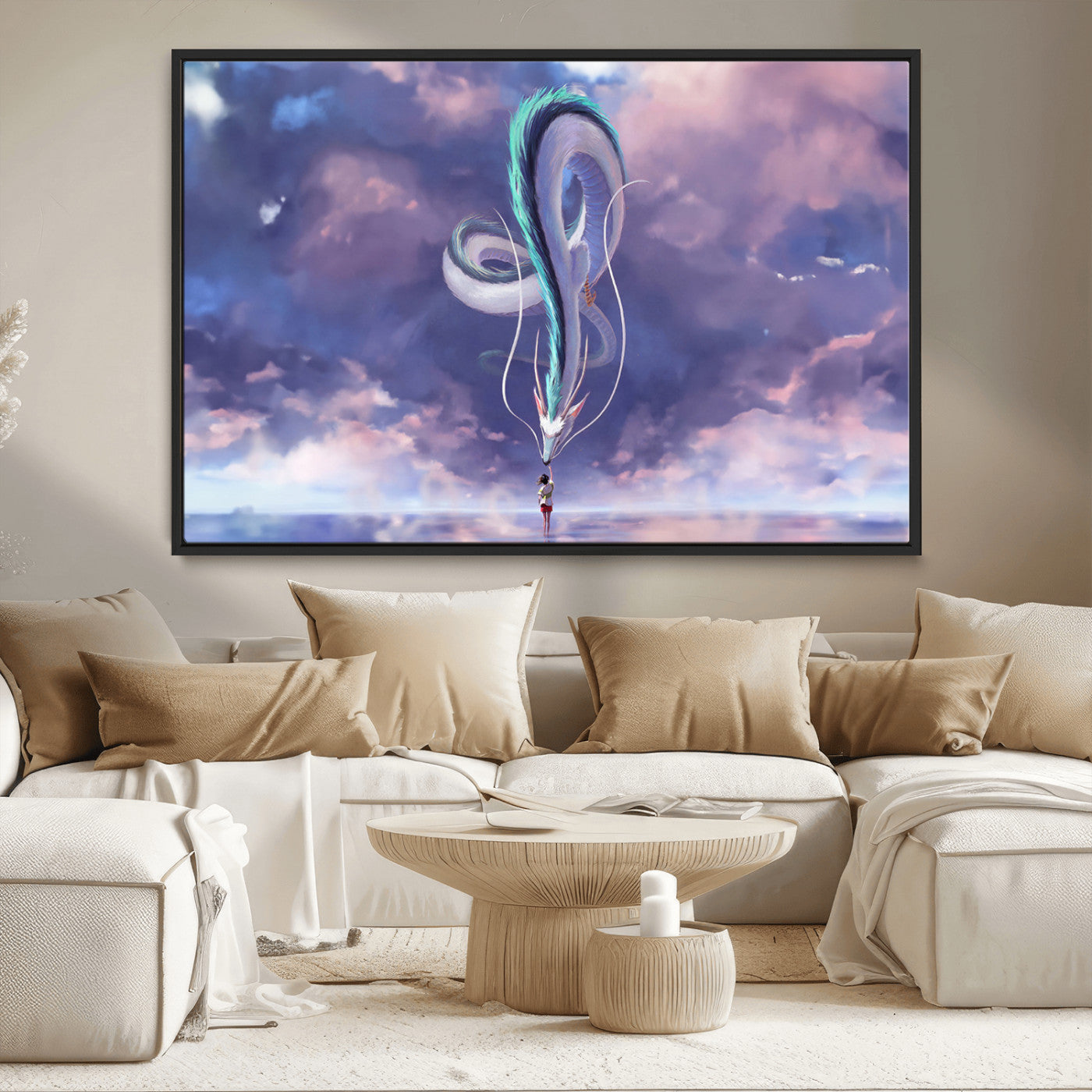 MGV-FC-36X24 - Spirited Away Haku and Chihiro Poster - Anime Lover - Hayao Miyazaki - Studio Ghibli Poster - Anime