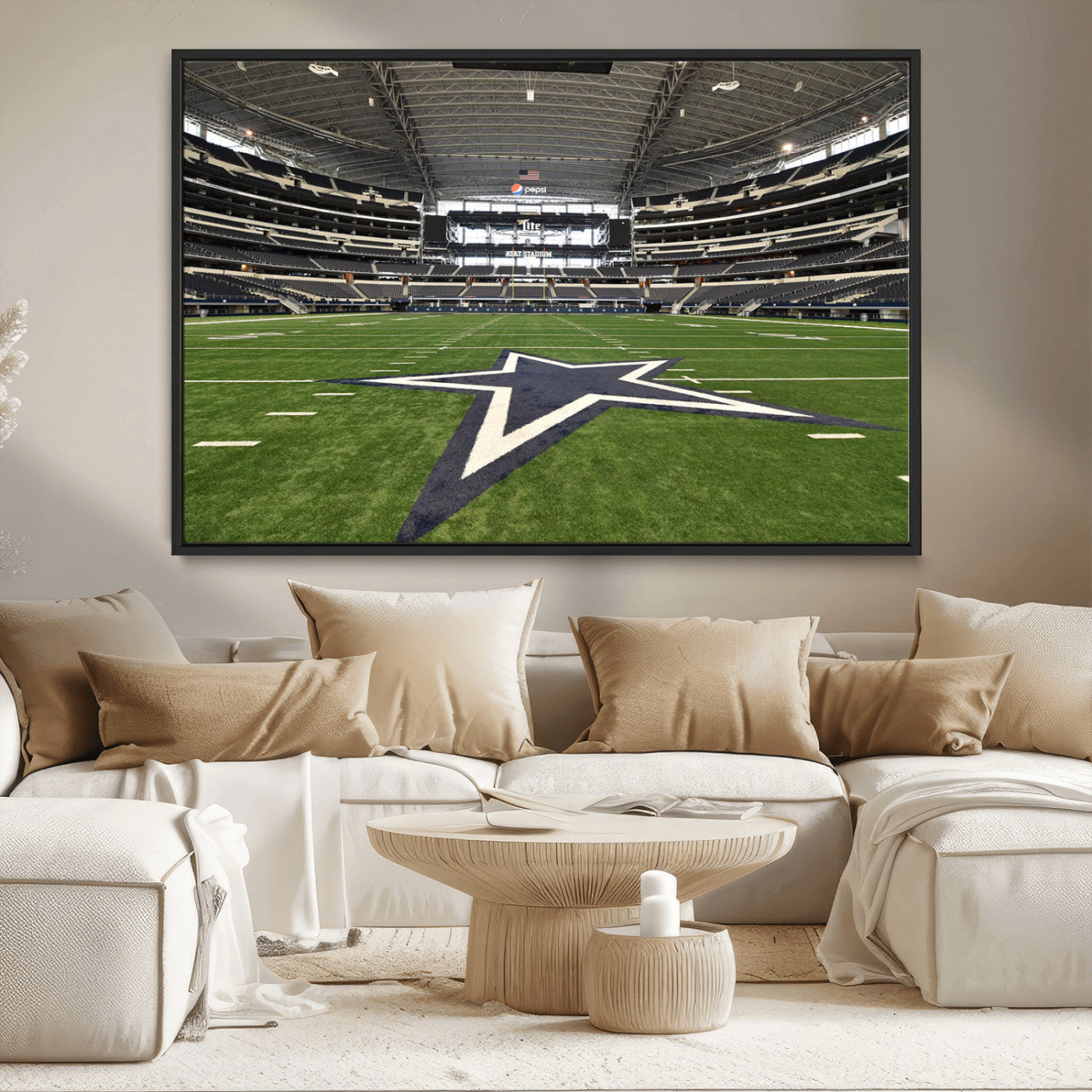MGV-FC-36X24 - Dallas Cowboys Football Team Print - Arlington AT&T Stadium Wall Art Canvas Print