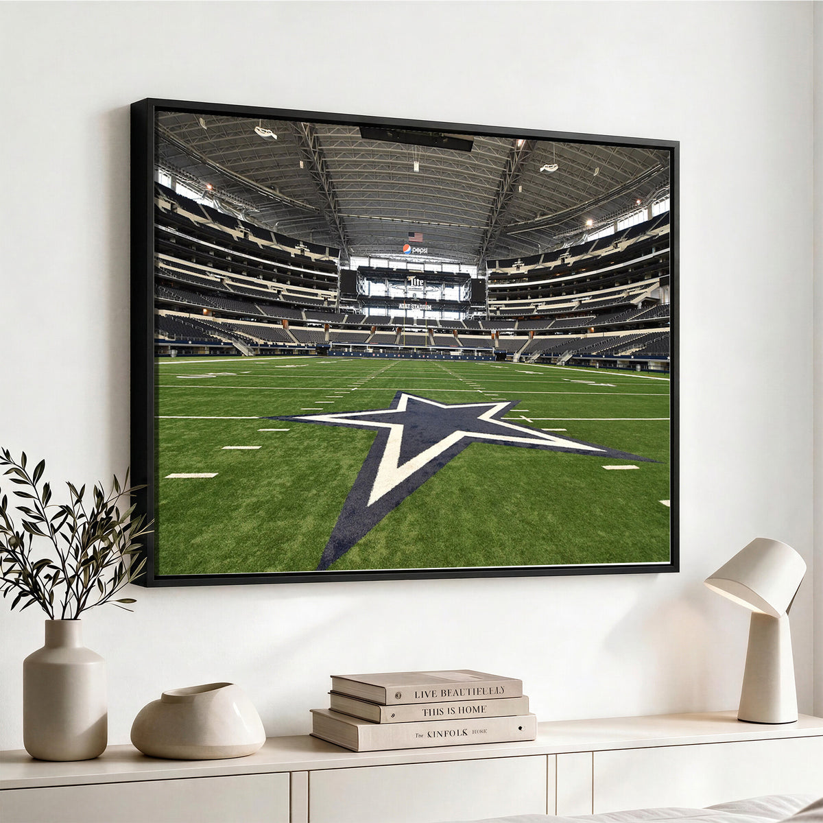 14834-MGV-CV-36X24 - Dallas Cowboys Football Team Print - Arlington AT&T Stadium