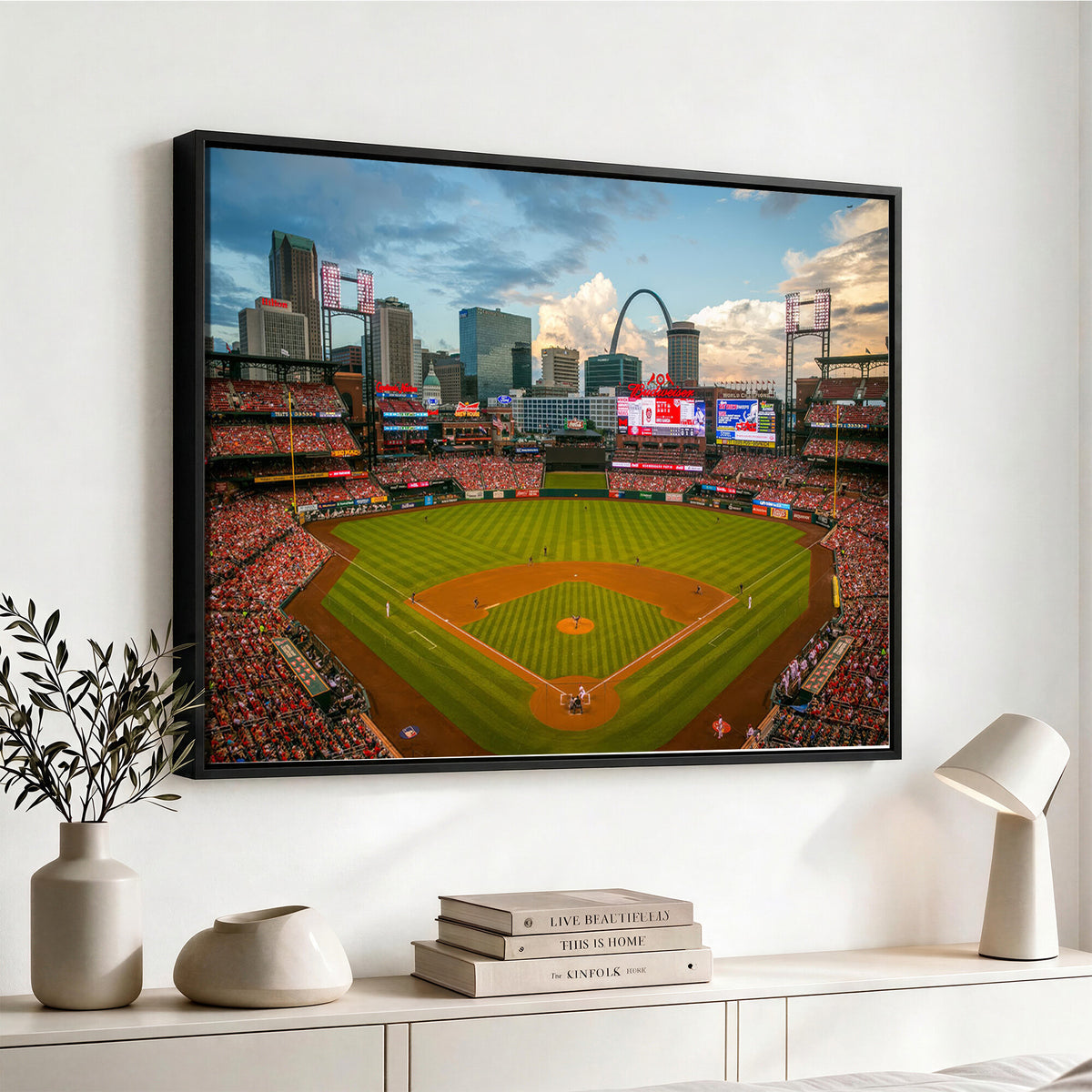 91908-MGV-CV-36X24 - Busch Stadium Wall Art Print | St. Louis Cardinals Baseball