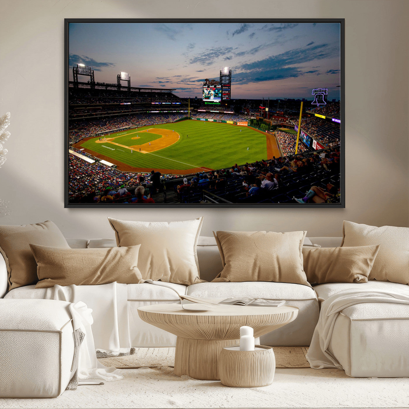 MGV-FC-36X24 - Philadelphia Phillies Baseball Team Print - Citizens Bank Park Stadium Wall Art Canvas Print