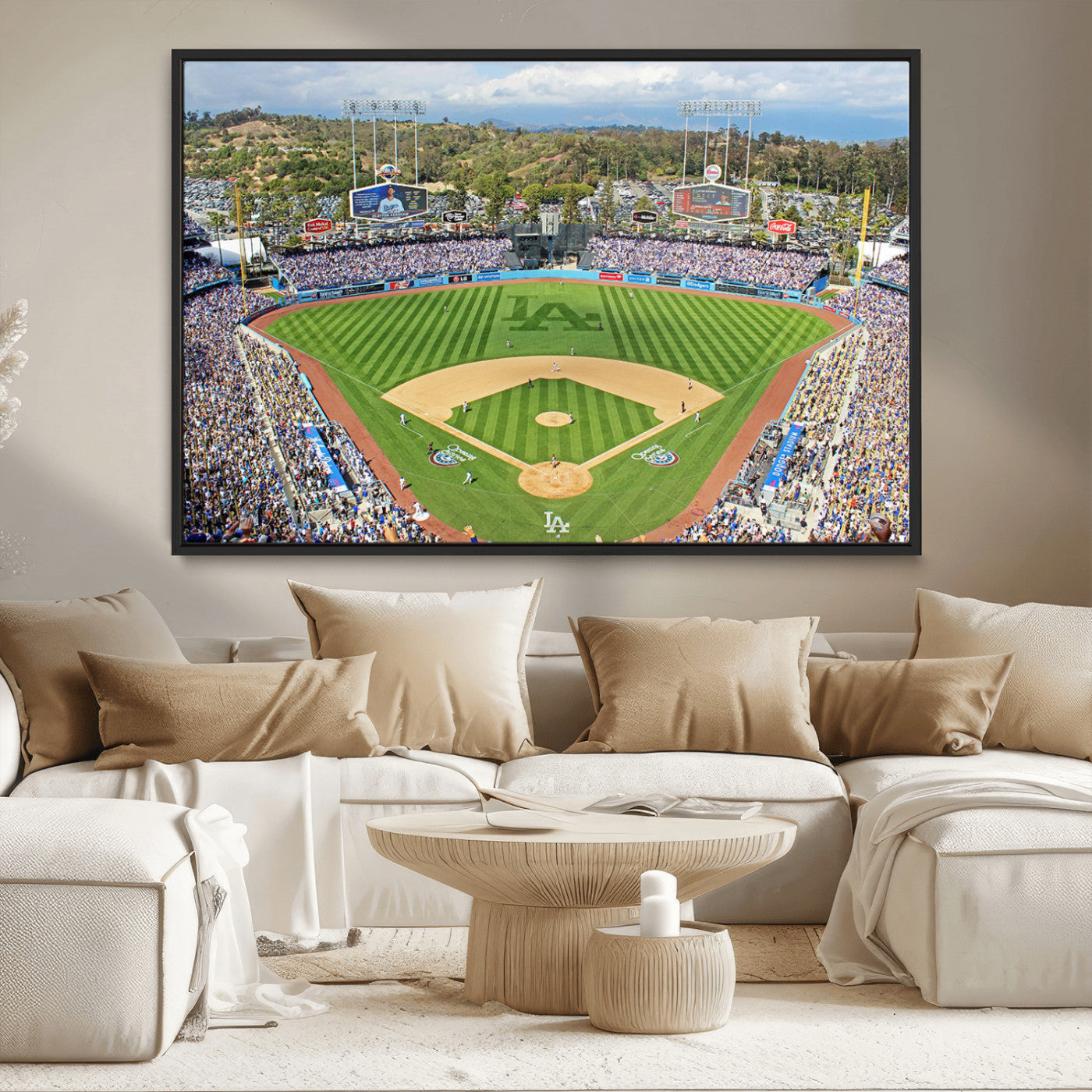 MGV-FC-36X24 - Citi Field Wall Art Print | 3-Panel New York Mets Baseball Stadium Canvas Print | Framed Sports Decor for Living Room, Man Cave, or Office