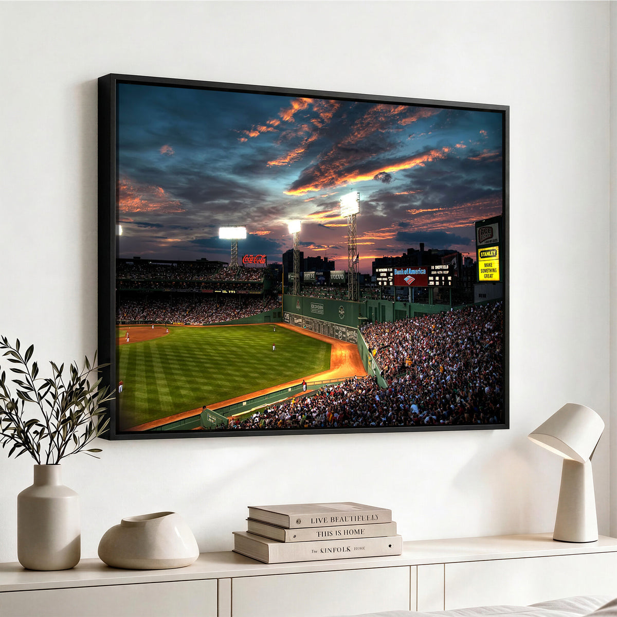 66781-MGV-CV-36X24 - Fenway Park Boston Massachusetts Stadium Wall Art Canvas Print
