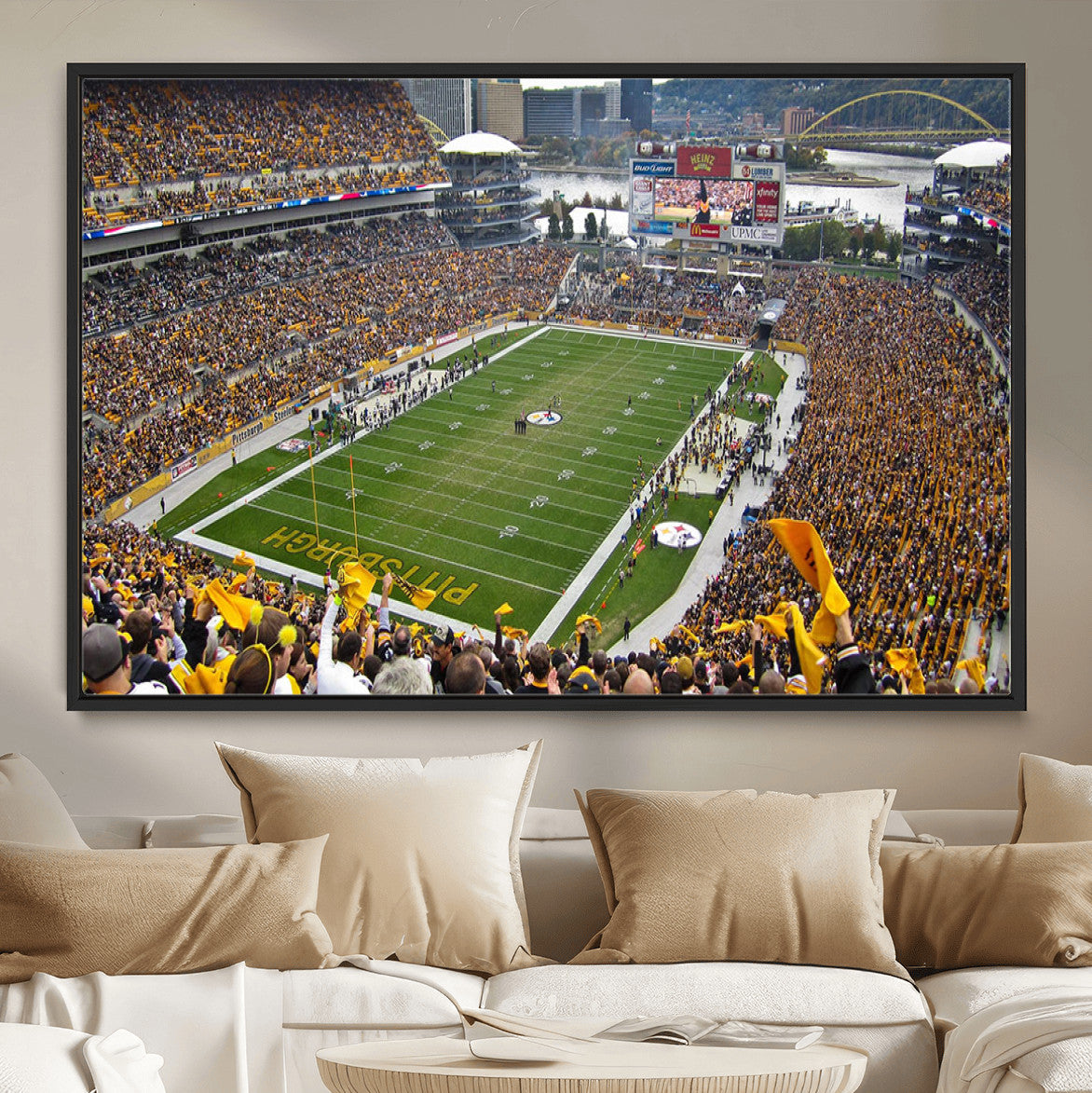 51419-MGV-FC-36X24 - Pittsburgh Steelers Print - Pittsburgh Heinz Field Stadium Wall Art Canvas Print