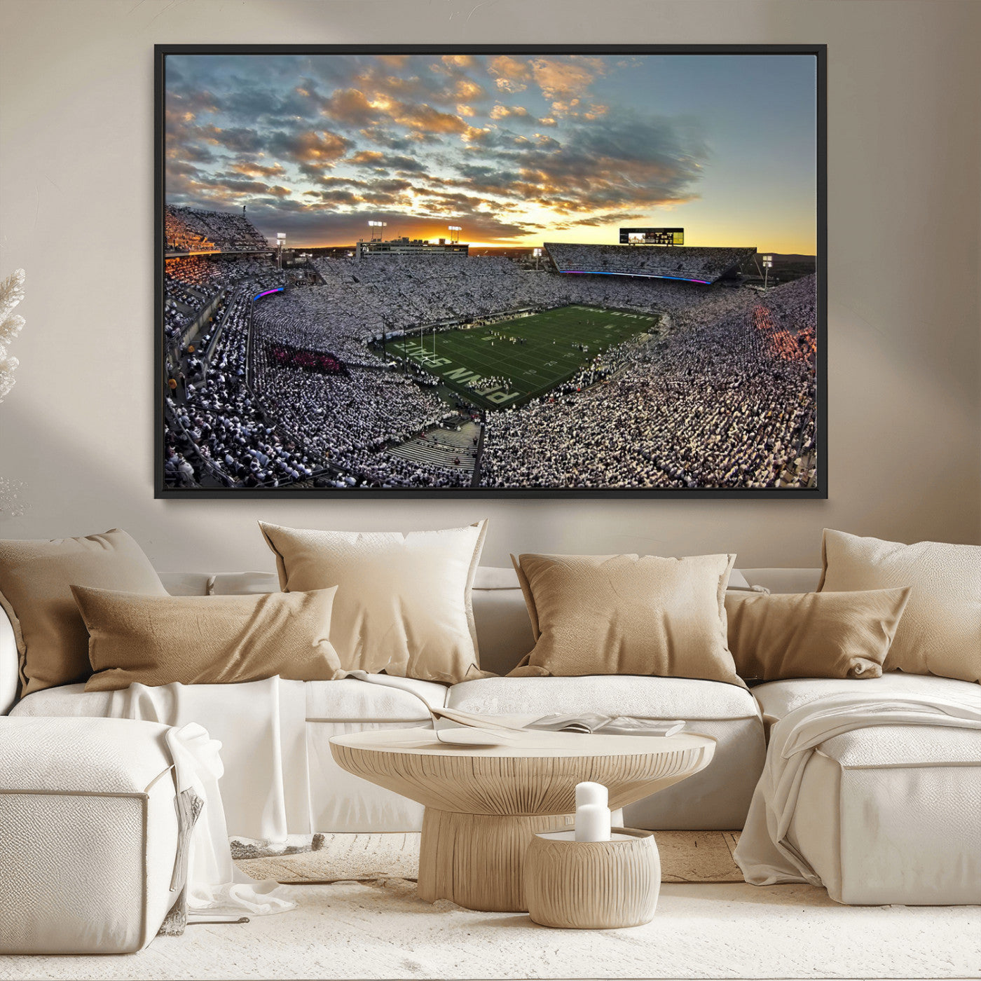 MGV-FC-36X24 - Beaver Stadium Wall Art - Penn State Stadium Wall Art | Penn Nittany Lions Football Match for Sport Room Decor