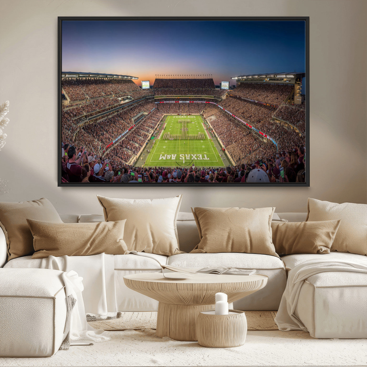 MGV-FC-36X24 - Kyle Field Wall Art Print | Large Texas A&M Aggies Football Canvas Print for Sports Enthusiasts | Framed, Ready-to-Hang Stadium Decor