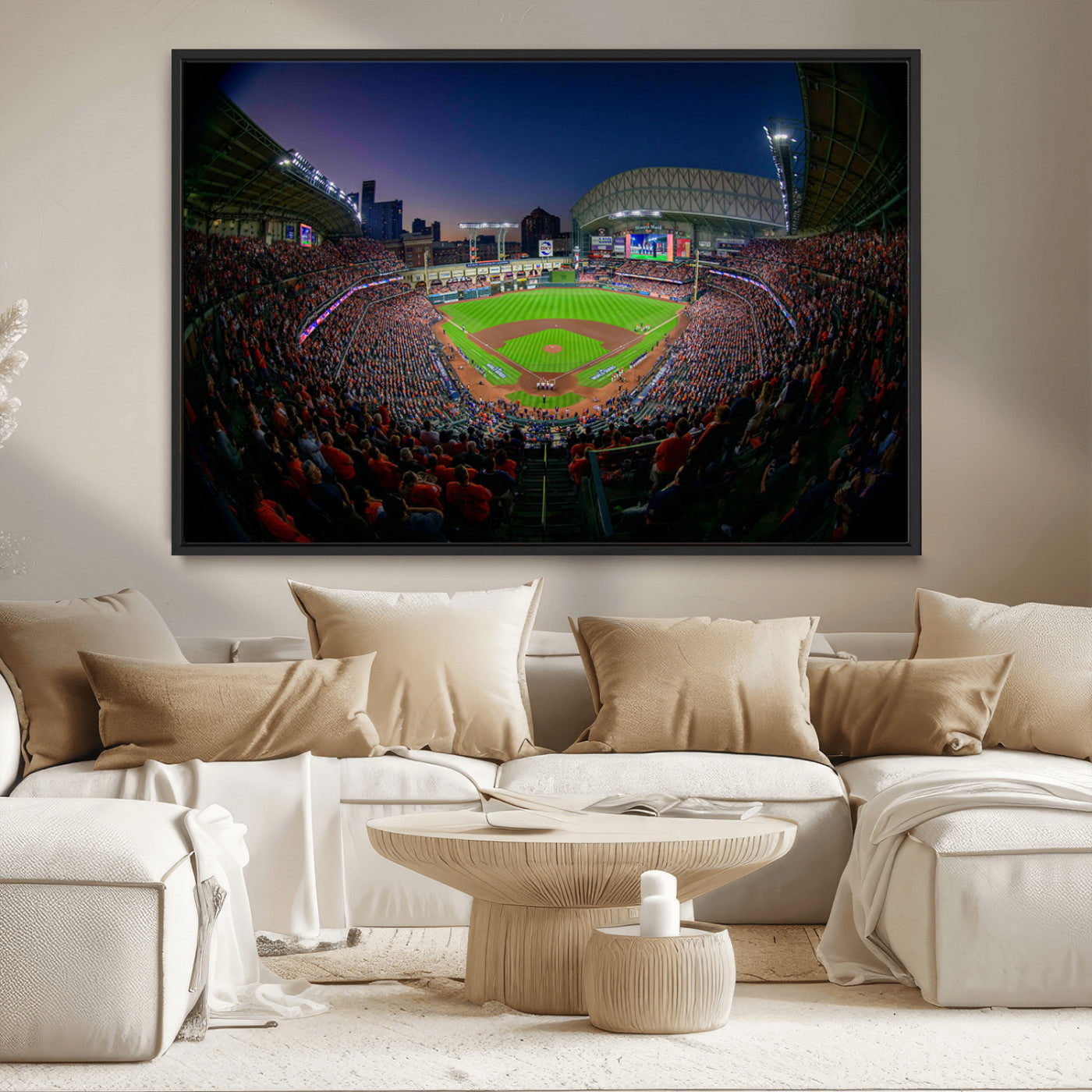 MGV-FC-36X24 - Houston Astros Baseball Team Print - Houston Minute Maid Park Stadium Wall Art Canvas Print