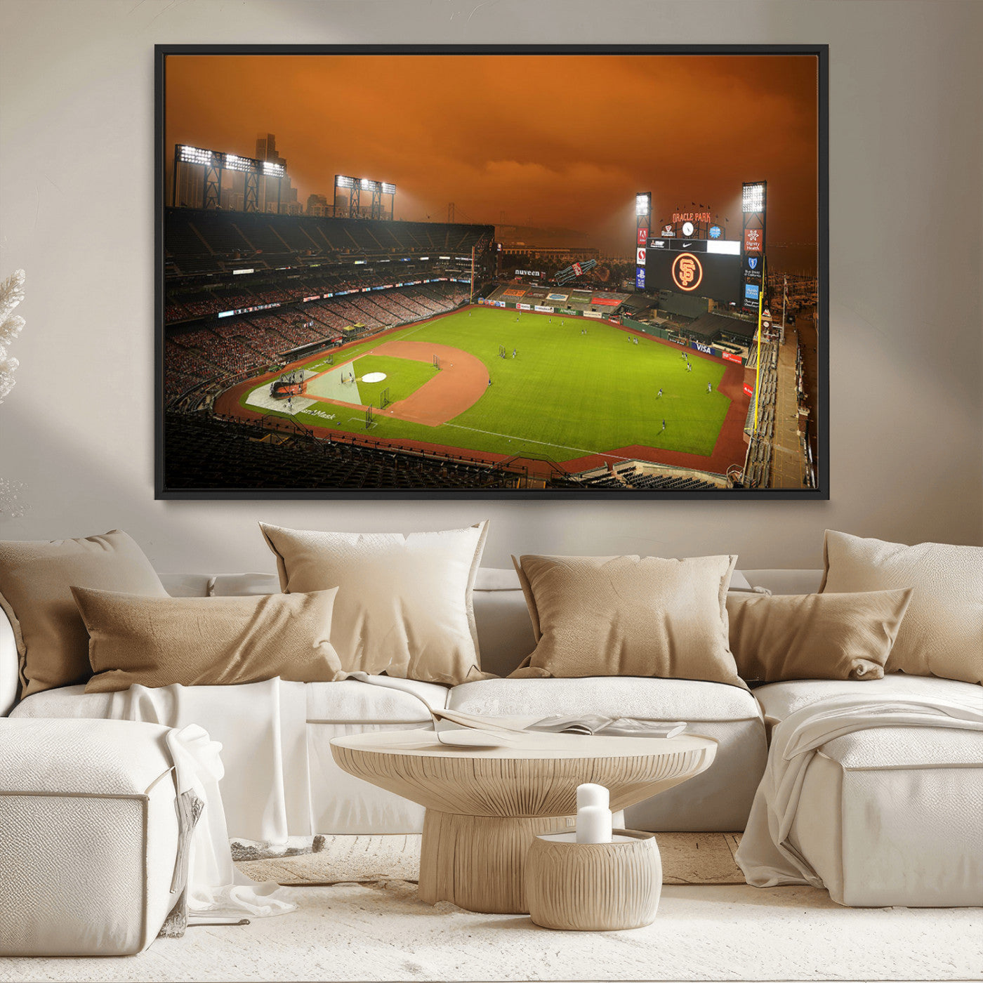 MGV-FC-36X24 - San Francisco Giants Baseball Team Print - Oracle Park Stadium Wall Art Canvas Print