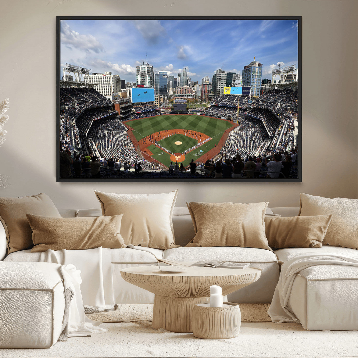 MGV-FC-36X24 - San Diego Padres Baseball Team Print - Petco Park Stadium Wall Art Canvas Print