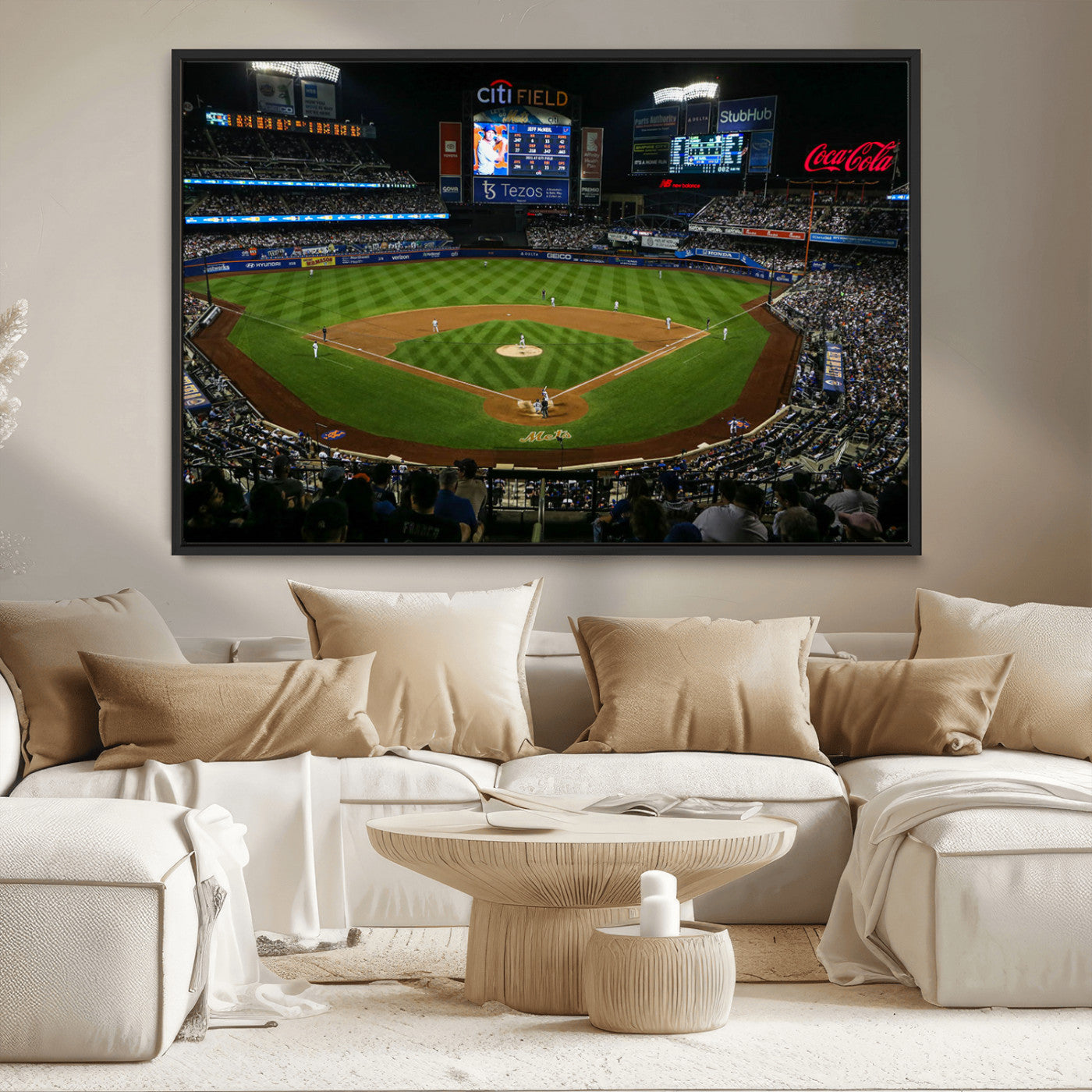 MGV-FC-36X24 - Oakland Athletics Baseball Team Print - RingCentral Coliseum Stadium Wall Art Canvas Print