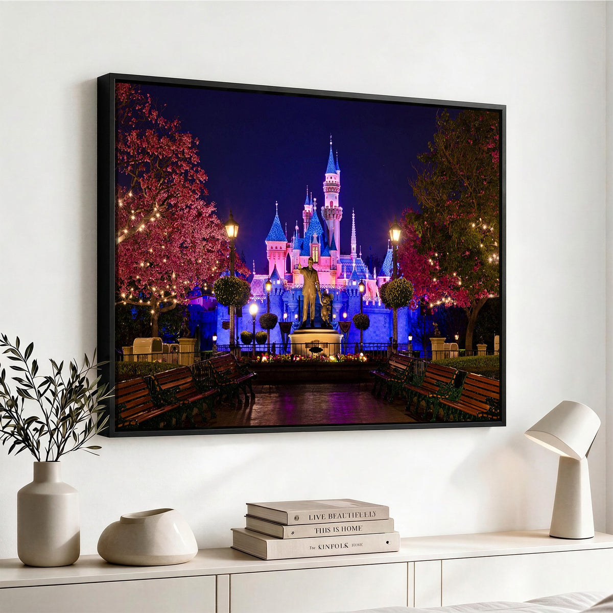 79435-MGV-CV-24X16 - Castle Large Wall Art, Disney Magic Kingdom Kids Room Decor and Christmas Gift