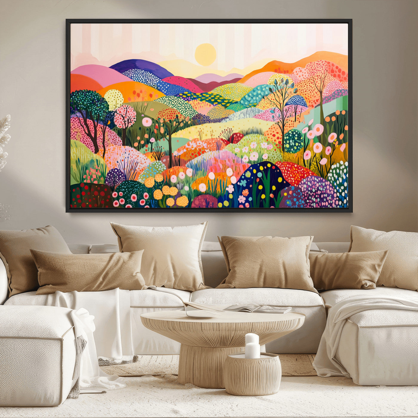 MGV-FC-36X24 - Yayoi Kusama 1986 Wall Art Print – Yayoi Kusama Wabi Sabi Japanese Wall Art Print - Vibrant Abstract