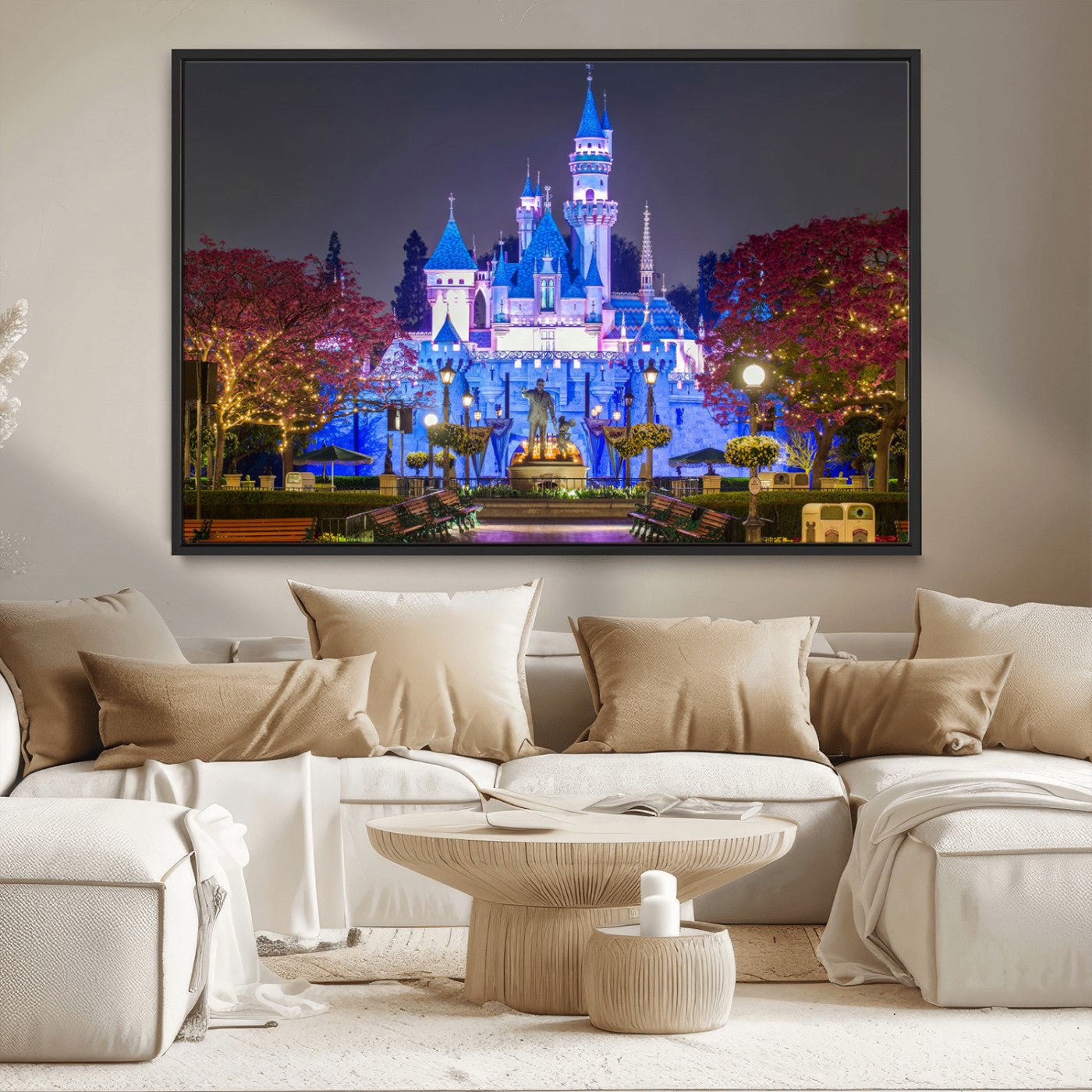 66710-MGV-CV-36X24-Large Disney Castle Wall Art Canvas Print - Magic Kingdom Kids Room Decoration Disney World