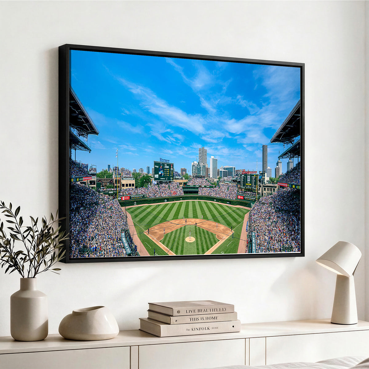 32373-MGV-CV-36X24 - Wrigley Field Chicago Cubs Panoramic Art Multi-Piece Canvas