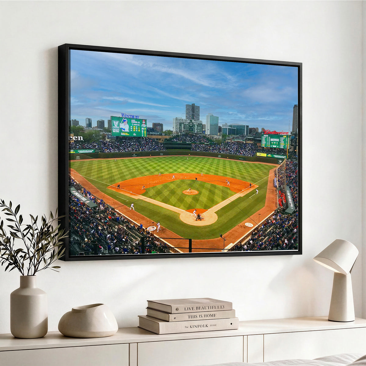 86839-MGV-CV-36X24 - Wrigley Field Chicago Cubs Panoramic Canvas Print