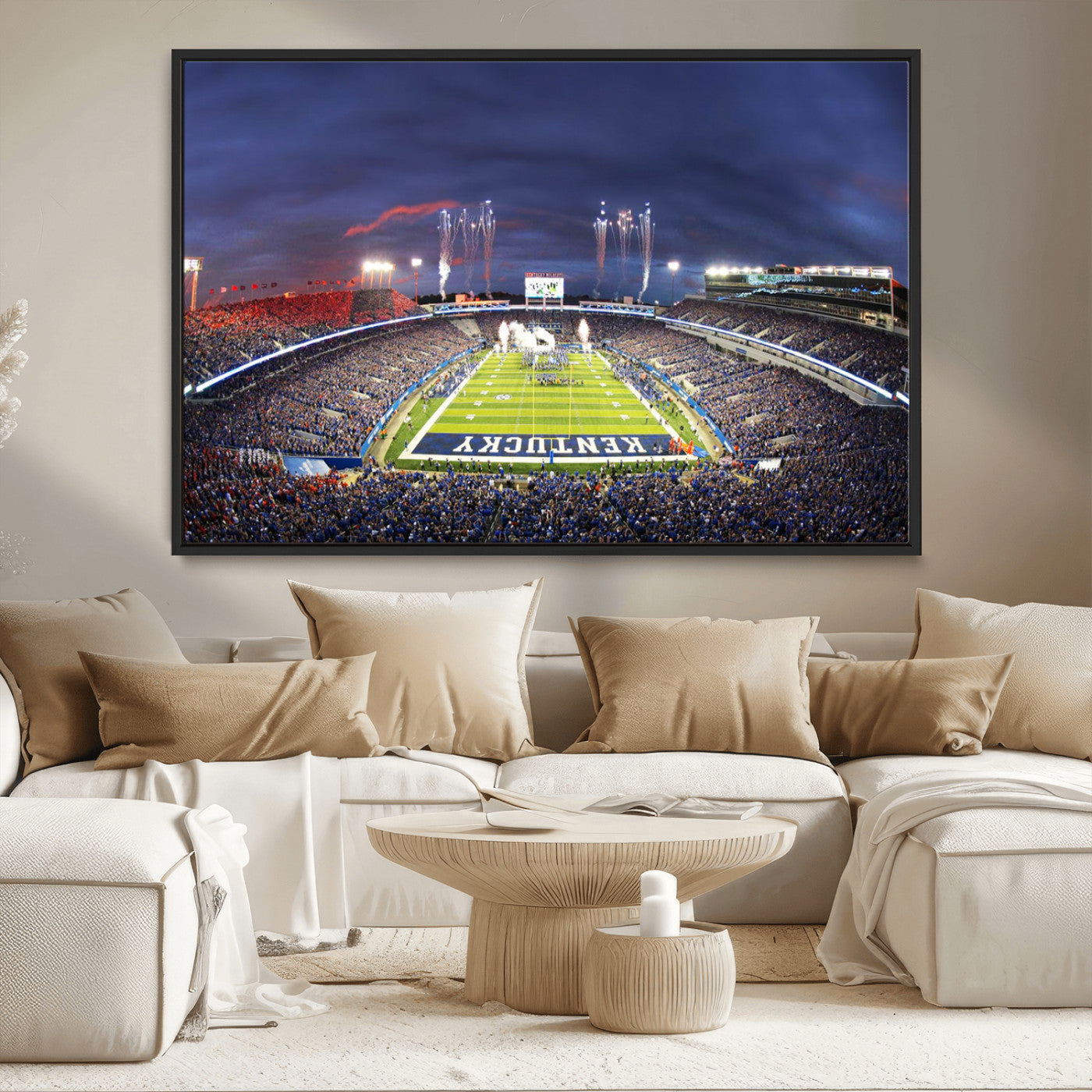 MGV-FC-36X24 - Kroger Field Canvas Wall Art - Kentucky Stadium Wall Art Print - Sunset Football Stadium Wall Decor