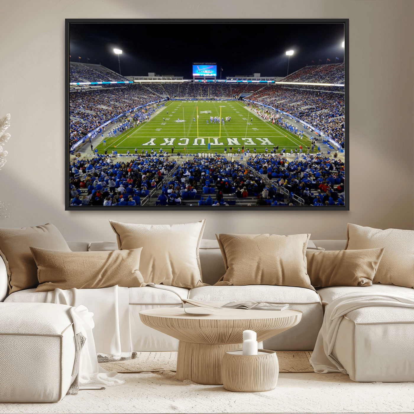 MGV-FC-36X24 - Kroger Field Canvas Wall Art - Kentucky Stadium Wall Art Print - Sunset Football Stadium Wall Decor
