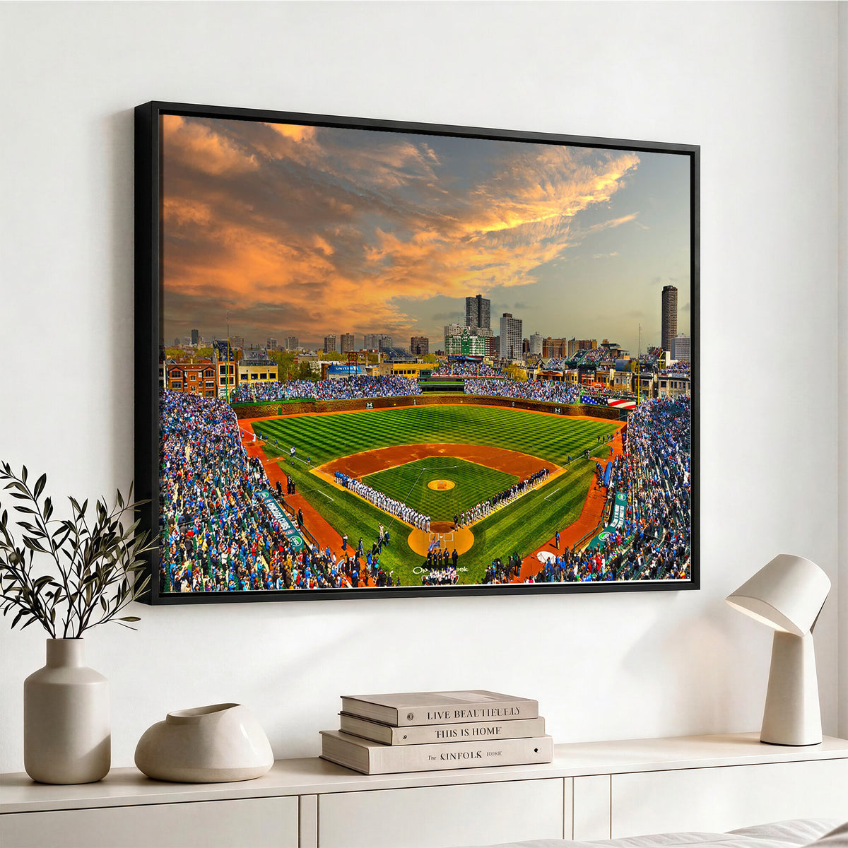 45635-MGV-CV-36X24 - Chicago Wrigley Field Wall Art Canvas Print