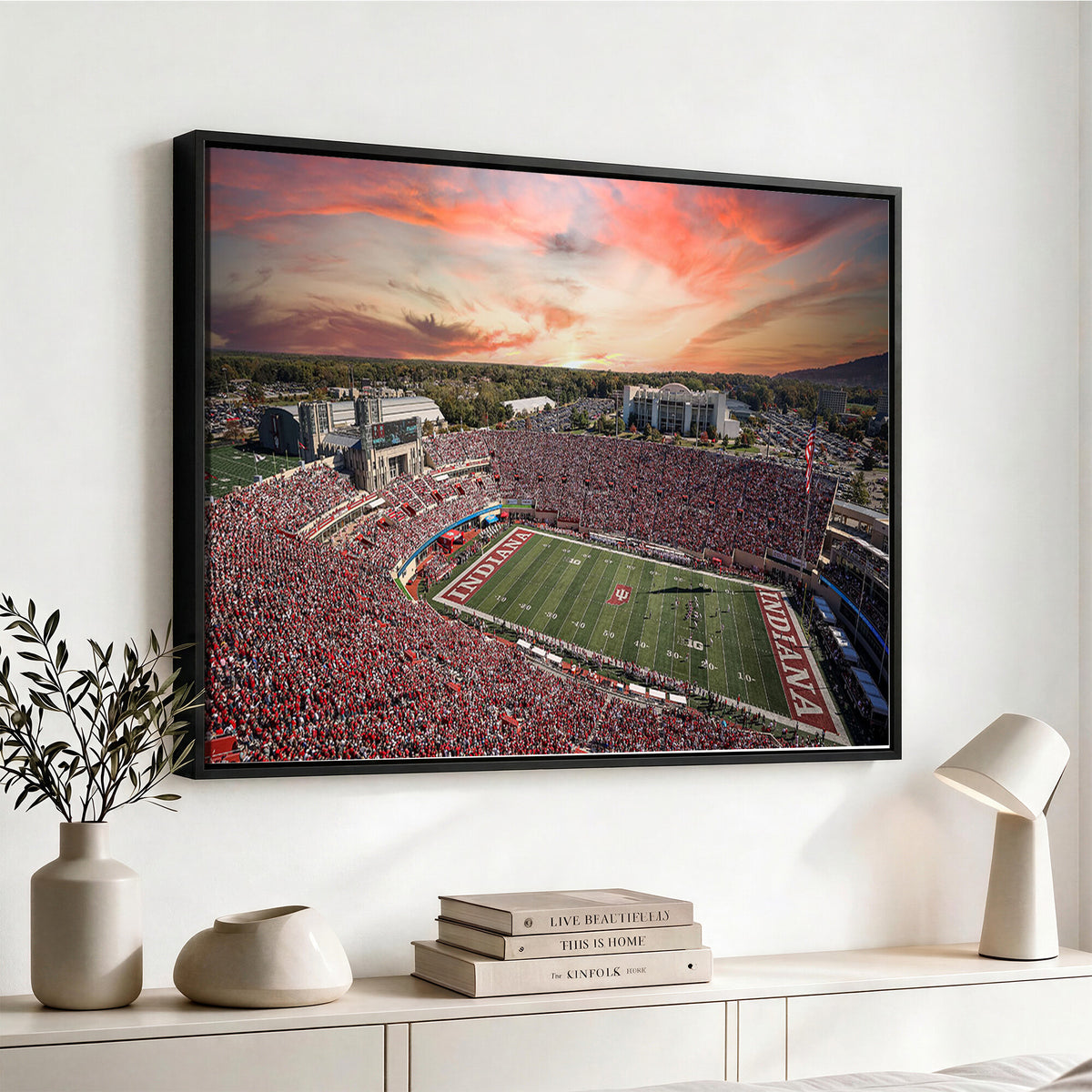 51135-MGV-CV-36X24 - Indiana Memorial Stadium Wall Art Canvas Print