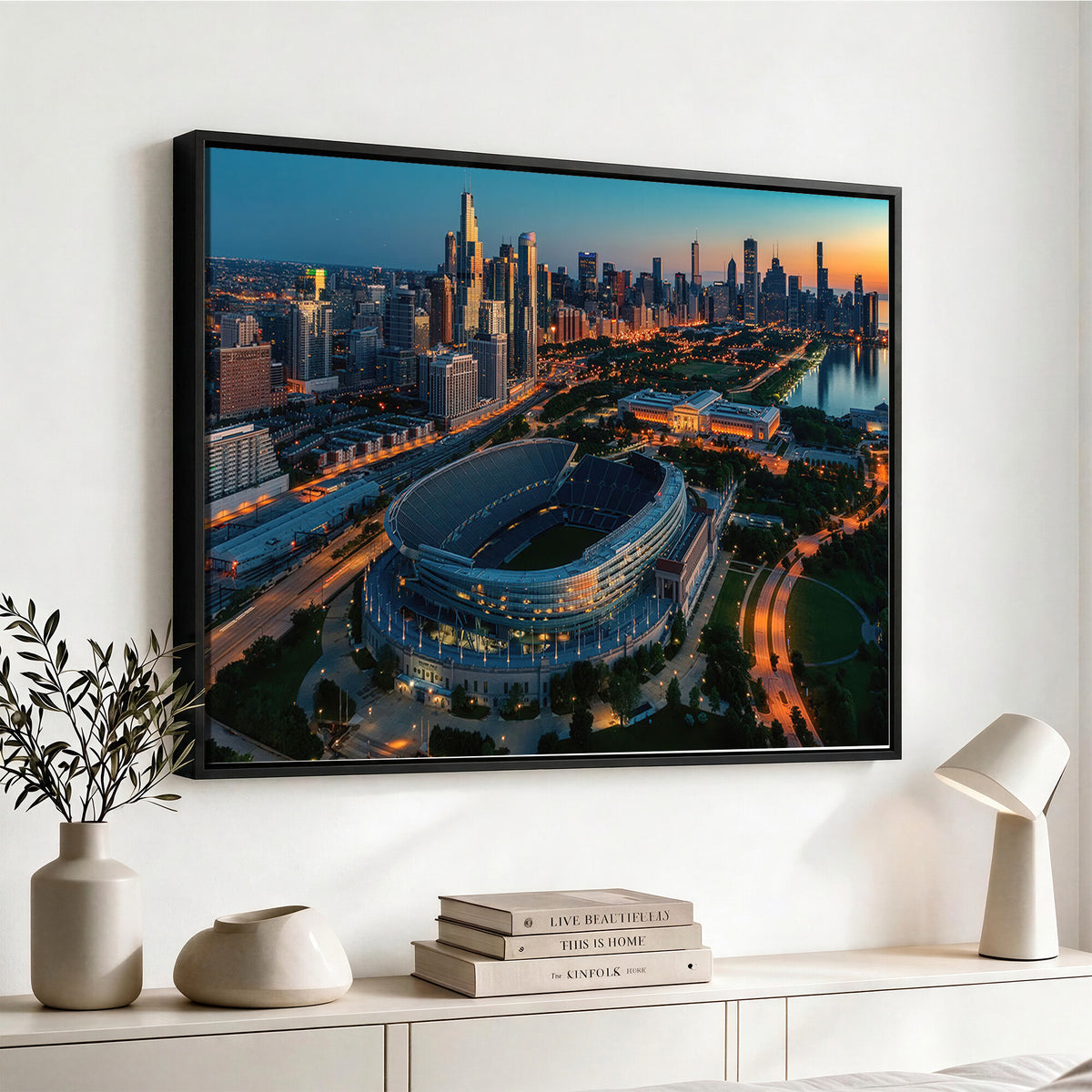 36690345-MGV-CV-36X24 - Chicago Bears Soldiers Field Wall Art Canvas Print