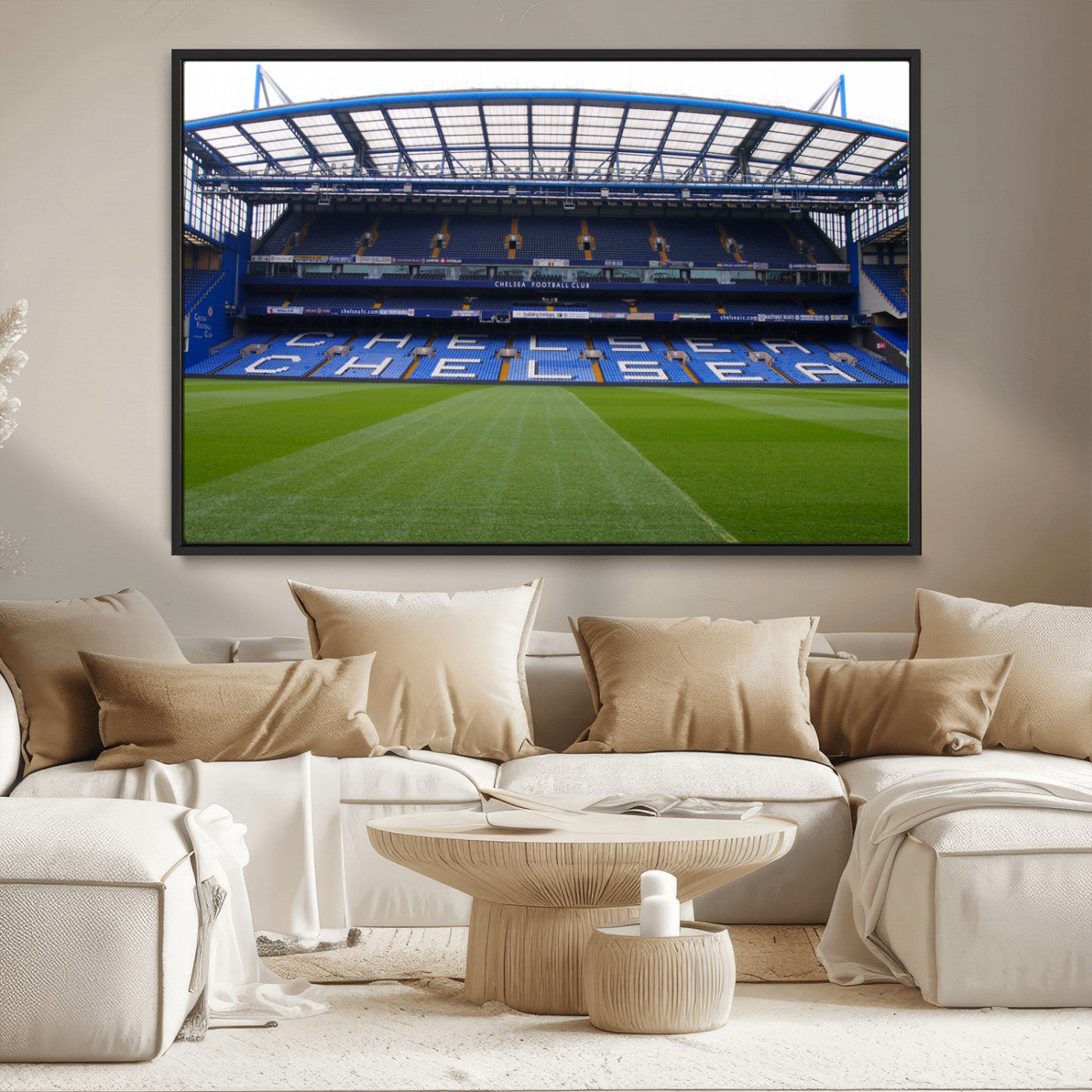 38616413CHELSA-MGV-CV-36X24-Stamford Bridge Chelsea Football Stadium Canvas Wall Art Print – Immersive Stadium Experience for Soccer Fans – Ready to Hang