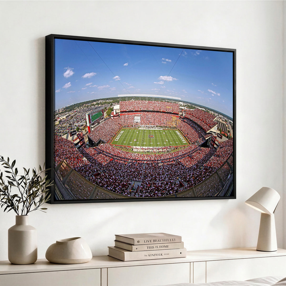 29492070-MGV-CV-36X24 - William Brice Stadium Wall Art Canvas Print, Stadium Crowd on Football Game Day
